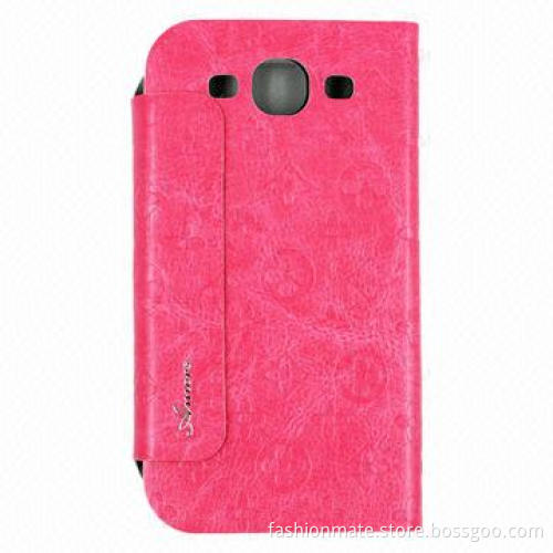 Leather cover for mobile phone, matte, textured, natural, embossed and glossy finish